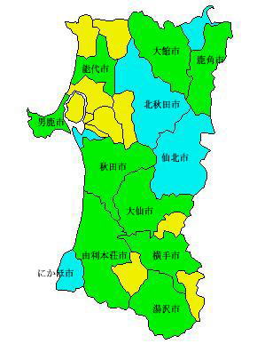 秋田県地図