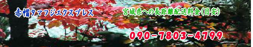 川崎市から宮城県の長距離配送料金（目安）